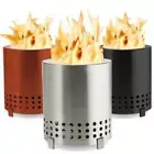 Tabletop Fire Pit with Stand 304 Stainless Steel Low Smoke Bonfire Stove Outdoor