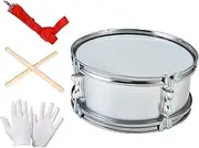 Colaxi 11" Snare Drum Music Drums Portable with Adjustable Strap Percussion Instrument Musical Instruments, grey