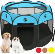 8 Panel Pet Cat Dog Rabbit Playpen Tent Folding Portable Crate Puppy Cage Fence