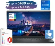 2025 Dell Inspiron 15 Touch Laptop 10-Core Intel i7, Up to 64GB RAM 2TB SSD Pro