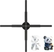 3D Holographic Fan, 3D Holographic Projector Advertising Display, LED Lamp Bead Wall-Mounted Rotating Fan-Shaped Holographic Projector, Support Wifi Bluetooth App Connection,56cm