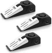 Door Stop Alarm, Door Stopper with 120DB Security Alarm, Floor Wedge Door Stop Siren, Door Security Devices for Traveling, Apartment, Hotel and Home (Pack of 3)