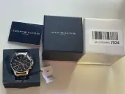NEW Tommy Hilfiger Mason Silver Steel Men's Multi-function 45mm Watch RRP$349