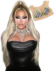 YINSUCDS Crossdress Silicone Breast Panels Round Neck Style B-G Cup Silicone Breasts for Transgender Drag Queen Role Play