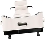 Okiyakusama Auto Seat Back Organizer Tissue Holder Interior Seat Back Storage Box with Partition Design Waterproof Car Backseat Organizer, White