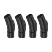 7mm Hole Column Clasps, 4Pcs Leather Cord End Clasp Connectors, Black（12mm）