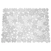 iDesign 43x31cm Kitchen Sink Mat Drainer Anti-Slip Scratch Protector Grid Clear