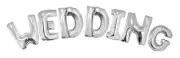 WEDDING Silver Foil Balloon Set - 40"