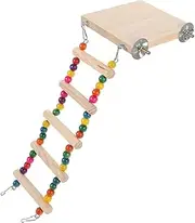 Gatuida Pet Platform Ladder Playing Natural Ai Foraging Block Frame Perch Parrots Stands Climb Indoor Large Budgie Outdoor Ladders Bird Parakeet Ladder Parrot Step Ladder Wooden