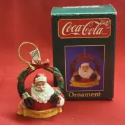 VTG Coca Cola Christmas Ornament Santa Coke 1989