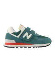 [New Balance] 574 V1 Self-Fastening Strap Pre-School Sneakers in Dusty Blue