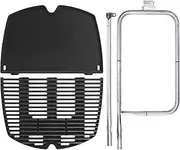 65032 Grill Burner Tube, 7646 Cast Iron Grates and 6506 Griddle for Weber Q300, Q320, Q3000, Q3200 Series, 57060001, 586002 Grills.