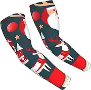 [FSCEV] Merry Christmas Sun Protection Arm Sleeves Outdoor Essentials Cooling Compression Golf Hiking Cycling