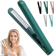 Mini Curling Tongs For Short Hair-Mini Dual Purpose Curling Iron，Portable Travel Curling Wand For Short And All Hair Types (Green)