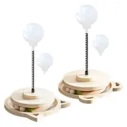Cat Puzzle Toy Portable Cat Puzzle Slow Feeder Pet Food Ball with Roller Track
