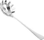 Amosfun Stainless Steel Pasta Serving Spoon Black Clad Noodle Spoon Spaghetti Server
