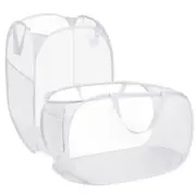 2 Pack Sturdy Pop Up Laundry Hamper, Collapsible Laundry Baskets, Foldable Cl...