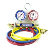 Yellow Jacket 42034 2-Valve Series 41 Test/Charging Manifold, Gauges