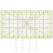 Acrylic Quilters Ruler 6.5x12 Inch Non-Slip Patchwork Template Set of 16