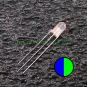 50x Blue/Green BiColor Dual LED Diffused Lens 5mm Common Anode Round V32