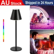 Cordless RGB LED Table Light Desk Lamp Touch Dimming Bedside Lamp ​Rechargeable