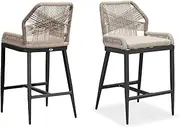 Purple Leaf Barstool (Dark Grey, Classic Counter Height Stool)