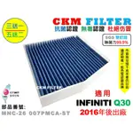 【CKM】INFINITI Q30 16- 超越 原廠 除菌 抗菌 無毒認證 PM2.5 靜電 空氣濾網 活性碳冷氣濾網