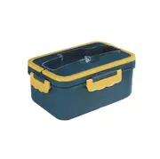 2Pcs Leak-Proof Lunch Box With Compartment Wheat Straw For Student Office Worker Microwave Heating
