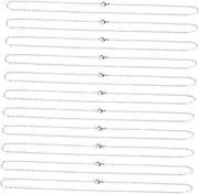 [AUTSUPPL] Make Your Own Jewelry 24pcs Stainless Steel Cable Chain Necklace Diy Necklace Supplies Link Chain for Women Men