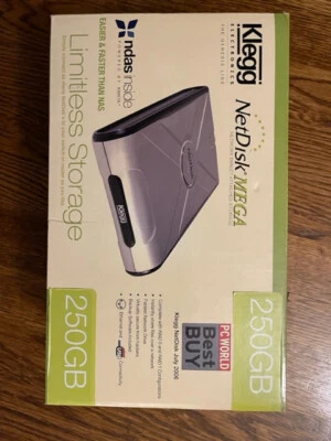 *NEW* Ximeta NetDisk Mega 250Gb External Hard Drive with NDAS - Ethernet and USB