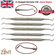5Pcs Cavity Filling Amalgam Burnisher 21B Anatomical Restorative Westcott New CE