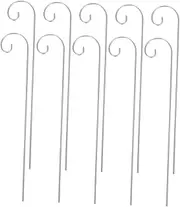 BESPORTBLE 10 Pcs Heavy Duty Garden Stake Hooks Metal Plant Stand Lantern Stand Flower Basket Hanger Bird Feeder Hook Easy Installation