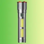 Experience Dual Power: Sleek Aluminum Alloy Flashlight for Outdoor Enthusiasts