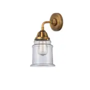 Innovations Canton 1 Light 6" Sconce, LED, BB/Clear - 288-1W-BB-G182-LED