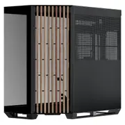 APNX V1 Mid Tower Case with Wood Panels Black