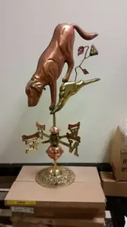 LABRADOR RETRIEVER COPPER INDOOR WEATHERVANE/STAND INCLUDED.Incredible value !!