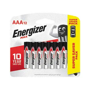 【Energizer 勁量】3倍電量MAX鹼性4號AAA電池24入(1.5V長效鹼性電池LR03)