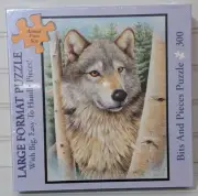 300 Piece Bits and Pieces Puzzle Large Format Kathy Goff: Forest Wolf NIB