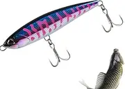 Fishing Lures Set - Reusable Pencil Fishing Lures,Portable Angling Tackle Kits, Colorful Bass Shaker Bait for All Water Layers