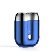 Mini Dual Head Electric Shaver, Mini Portable Razor, Washable Double Head Razor for Home, Car, Travel (Blue)