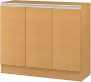IWATSUKI MIO-7577RMB Storage Shelf with Door, Made in 0.4 inches (45-120 cm), Medium Brown, Width 30.3 inches (77 cm), Depth 12.4 inches (31.4 cm), Height 29.5 inches (75 cm), Regular