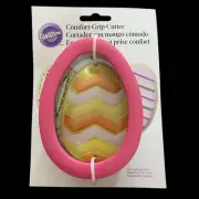 Wilton Easter Egg Cookie Cutter Comfort Grip New on Card