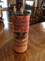 Antique Refillable #6 Columbia Ignitor Dry Cell Battery Telephone, Radio Lantern
