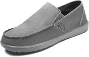 [Fhjiycchufdth] Slip On Shoes for Men Casual Canvas Loafers Men's Deck Shoes Comfort Boat Shoes with Rubber Sole