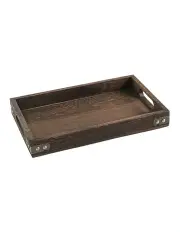 [SOGA] Small Rectangle Wooden Tray in Walnut Brown