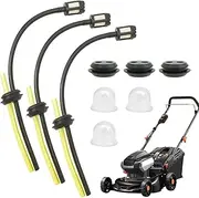 9 Pcs Trimmer Fuel Pipe Kit, Universal Fuel Line for Grass Trimmers with Primer Bulb, Tank Seal Grommet, and Hose, Efficient Maintenance Replacement Parts for Brush Cutters, Mowers, and Hedge Trimmer