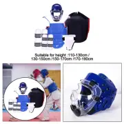 6-part karate sparring gears, fully protected, padded boxing equipment with