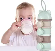 Travel Formula Dispenser, Travel Formula Container, Portable Multi-Level Storage Container for Milk Powder, Stackable Formula Carrier Boxes with Twist Lock for Parents, Husband, Mother