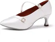 [HOBTEC] Women Latin Ballroom Dance Shoes Closed Practice Samba Tango Salsa Ballroom Dancing Shoes