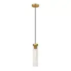 Z-Lite Beau 1 Light Pendant, Rubbed Brass/Clear - 740P-RB